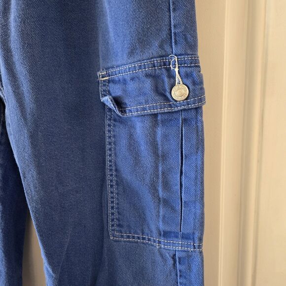 S.O.N.G. Wide Leg Blue Jeans Size 7/28 Y2K Baggy 90s Denim Vintage Skater Pants - Picture 5 of 6